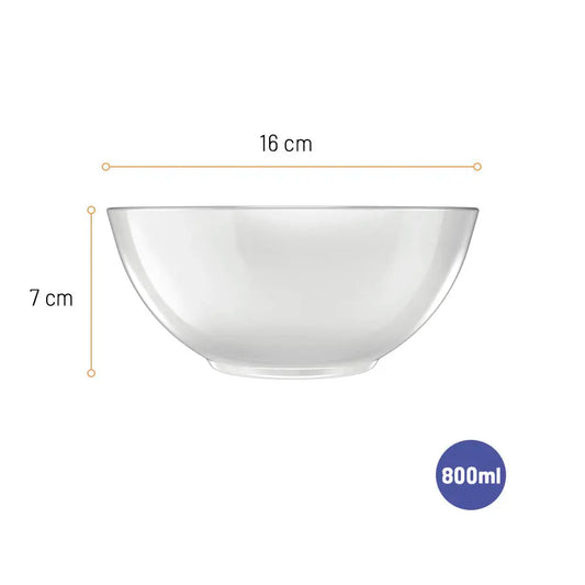 Bowl de Vidro Branco Opaline - 800 ml