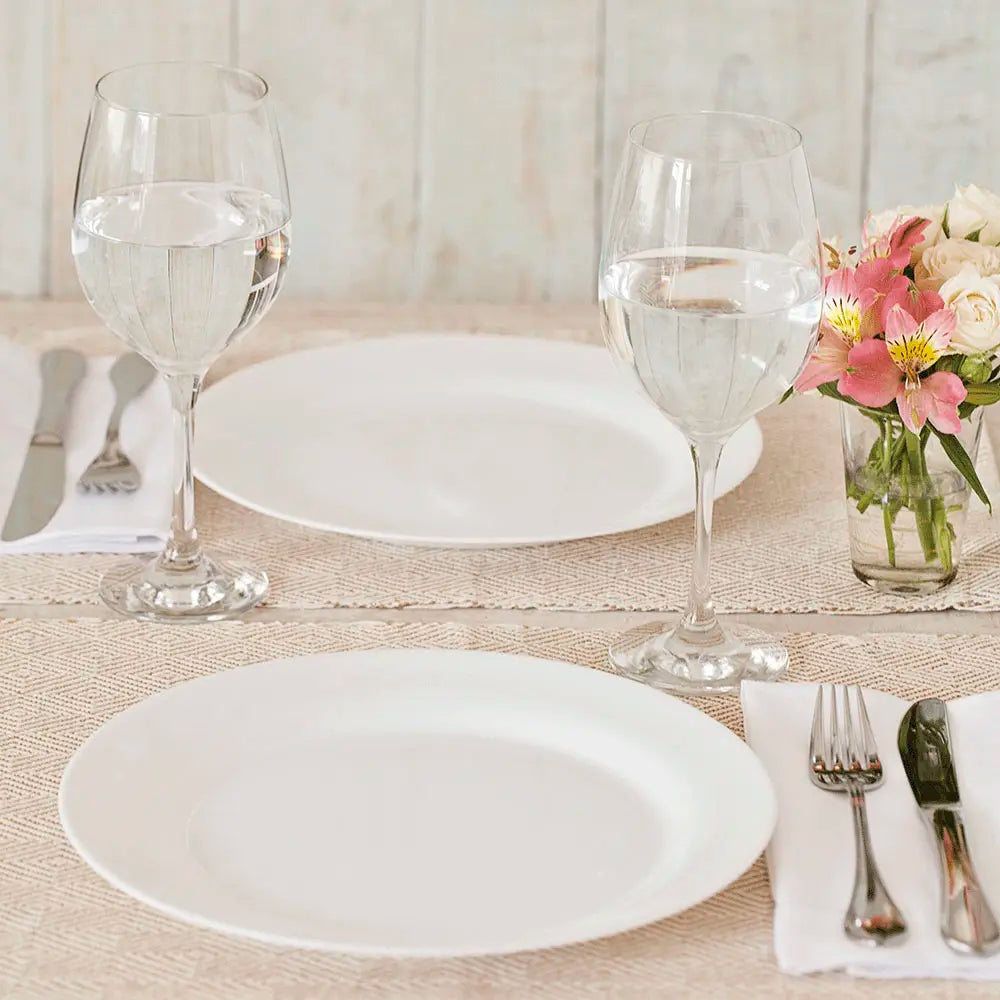 Prato de Vidro Branco Opaline 24cm