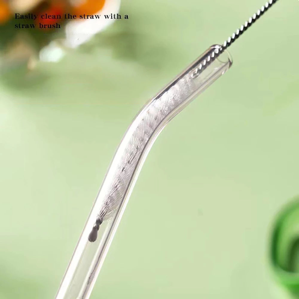 Canudos de Vidro ou Inox Reutilizáveis – Kit com 4 + Escova