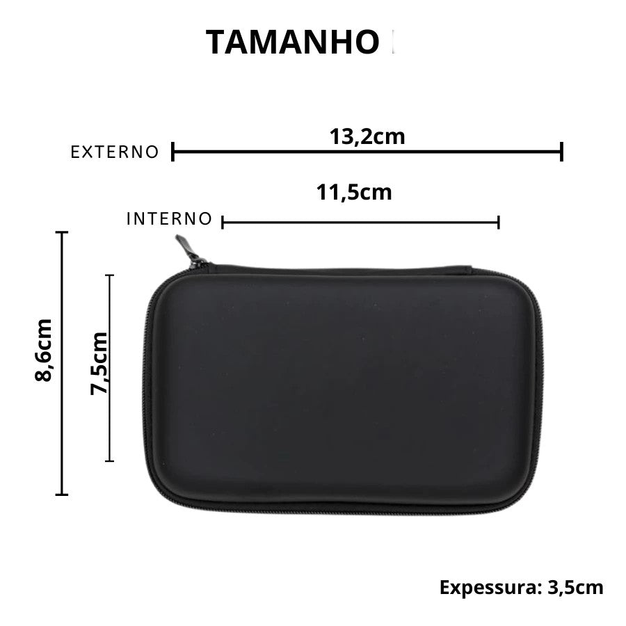 Case Estojo Multifuncional Portátil