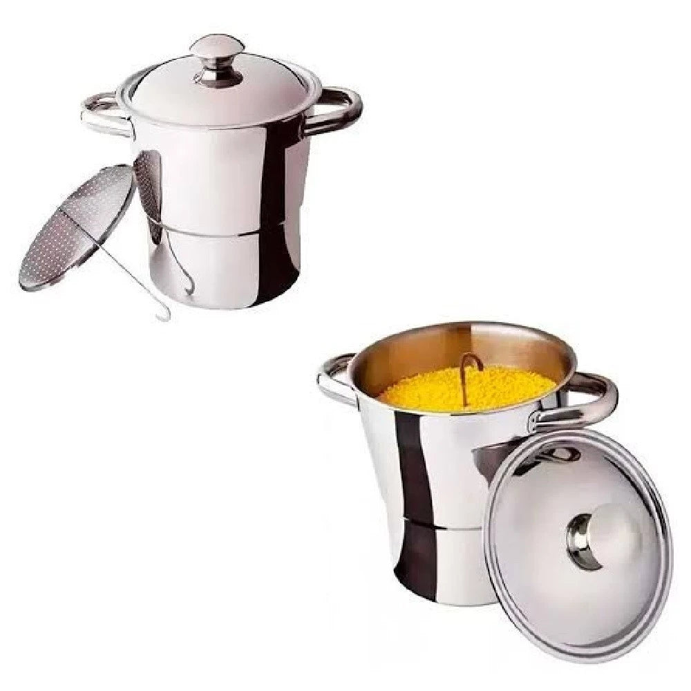 Cuscuzeira Inox Indução 16 × 20 cm Lyor ou Linha B