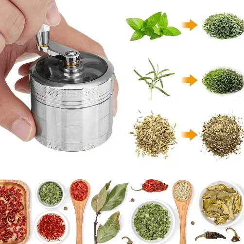 Dichavador Moedor Triturador Metálico 4 partes - Com ou Sem Manopla