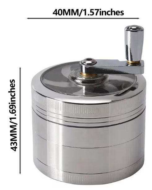 Dichavador Moedor Triturador Metálico 4 partes - Com ou Sem Manopla