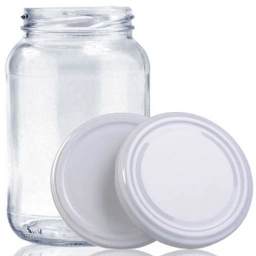 Potes de Vidro com Tampa de Metal - 40, 200, 500 e 800ml