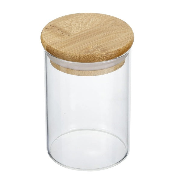 Pote de Vidro Hermético 250ml - Tampa de Bambu